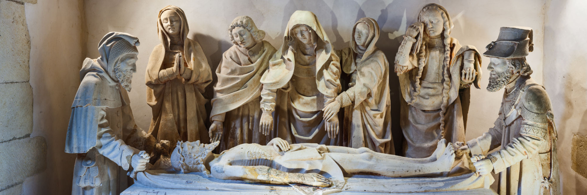Mise au tombeau, salle capitulaire du cloître de Carennac