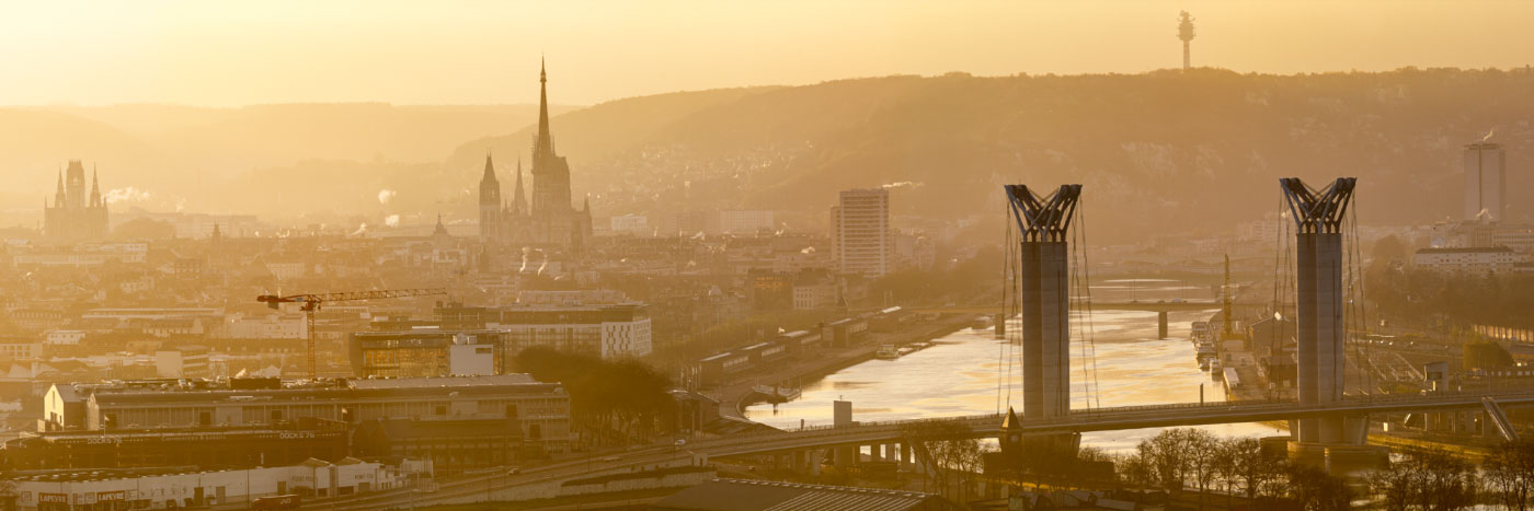 Herve Sentucq - Panorama des hauteurs de Canteleu sur Rouen