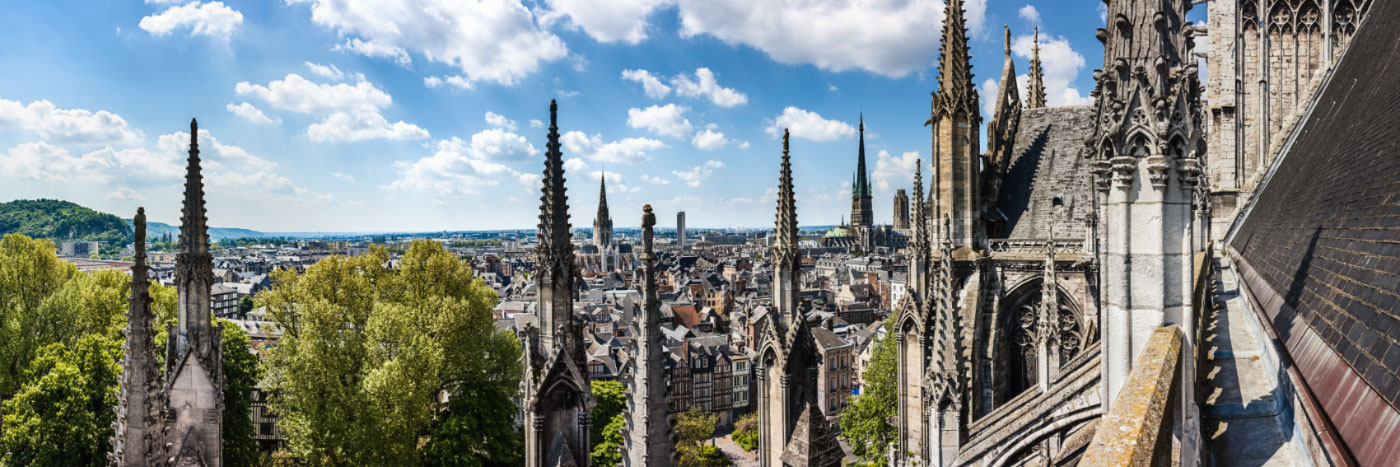 Herve Sentucq - La ville aux cent clochers, les pinacles du choeur de l'Abbaye de Saint-Ouen, Rouen