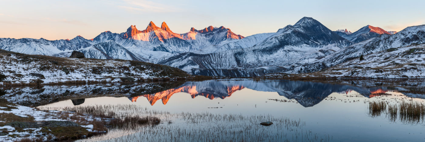 Herve Sentucq - Aiguilles d'Arves et lac Guichard, Col de la Croix de Fer, Grandes Rousses