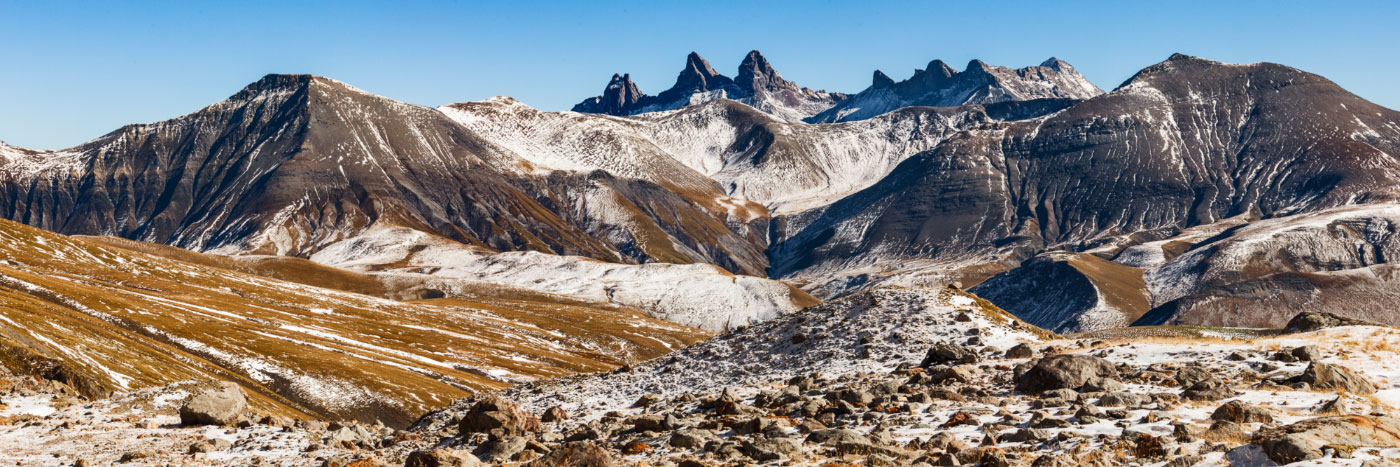 Herve Sentucq - Aiguilles d'Arves depuis les Quirlies, Massif des Grandes Rousses