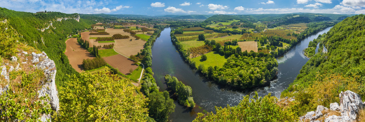 Herve Sentucq - Vue sur la vallée de la Dordogne depuis le bord du Roc Coulon, Quercy