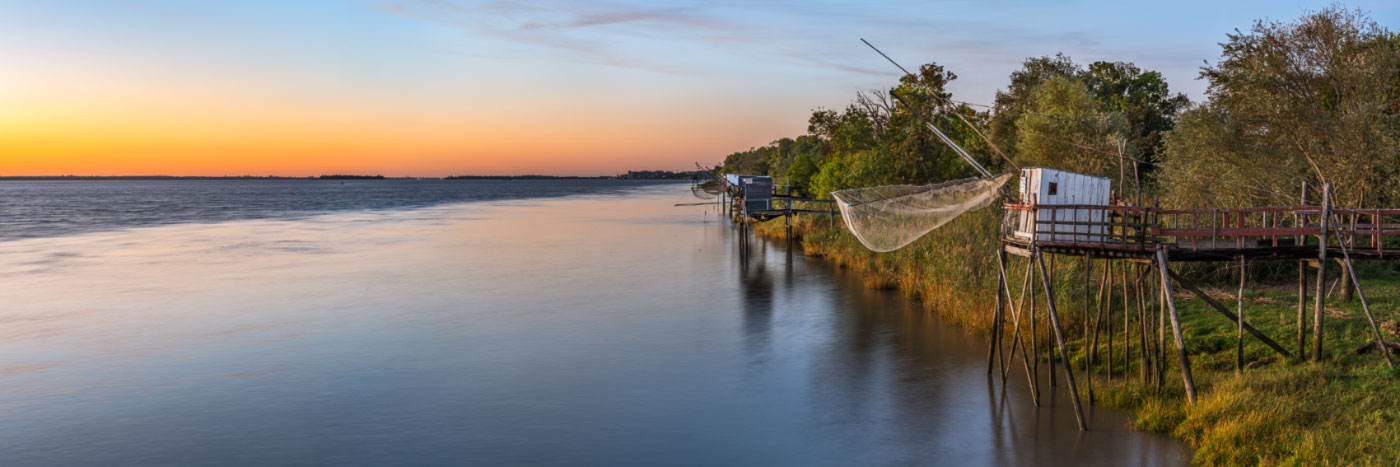 Herve Sentucq - Carrelets de Roque de Thau, Gauriac, estuaire de la Gironde