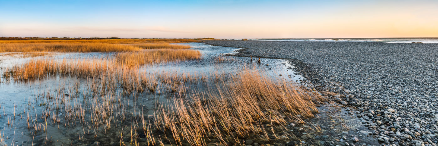 Herve Sentucq - Etang de Trunvel et cordon de galets, baie d'Audierne, côte Atlantique