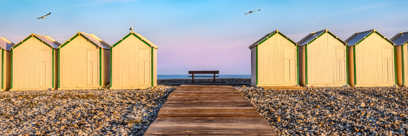 Herve Sentucq - Cabines de bains, Cayeux-sur-Mer, Manche