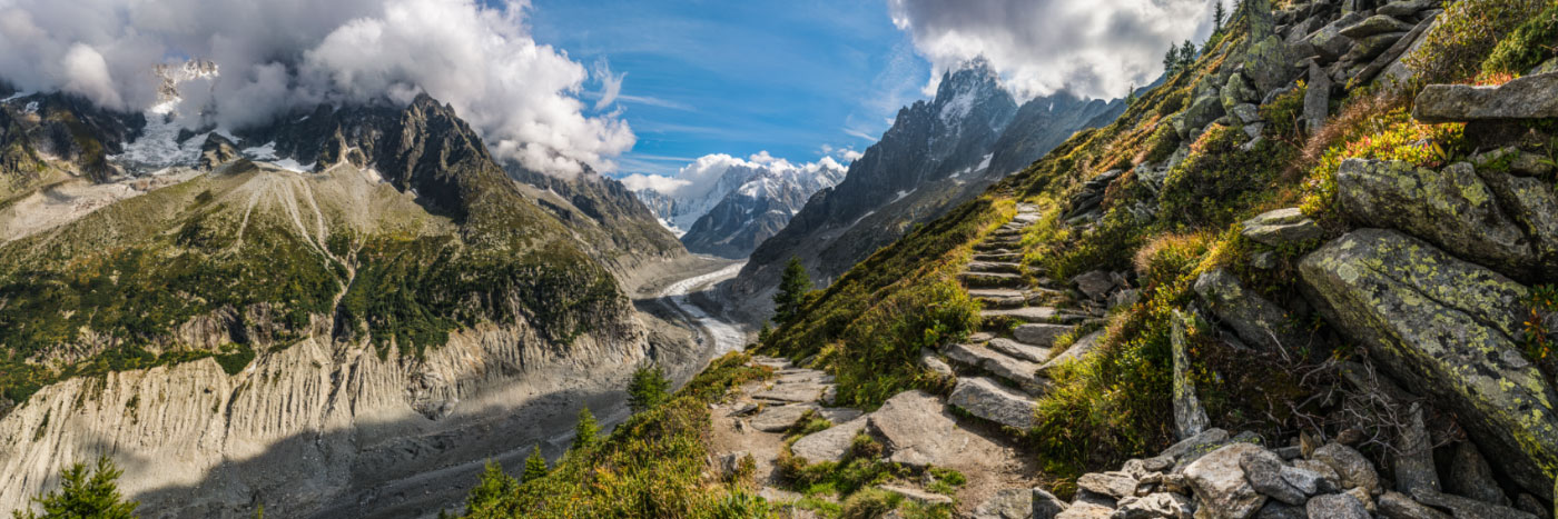 Herve Sentucq - Chemin au-dessus de la Mer de Glace, Chamonix, Mont-Blanc