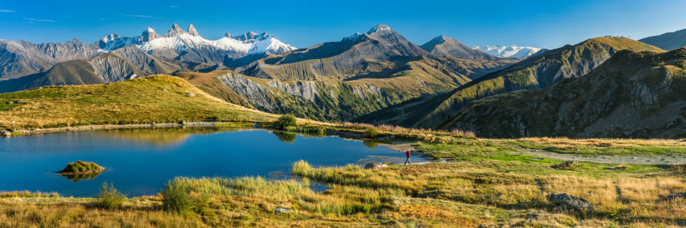 Herve Sentucq - Aiguilles d'Arves et lac du Laitelet, Col de la Croix de Fer, Grandes Rousses