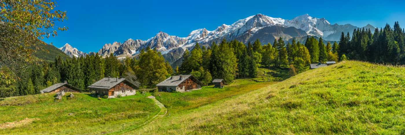 Herve Sentucq - Alpage de Charousse sur fond de Mont-Blanc, Les Houches