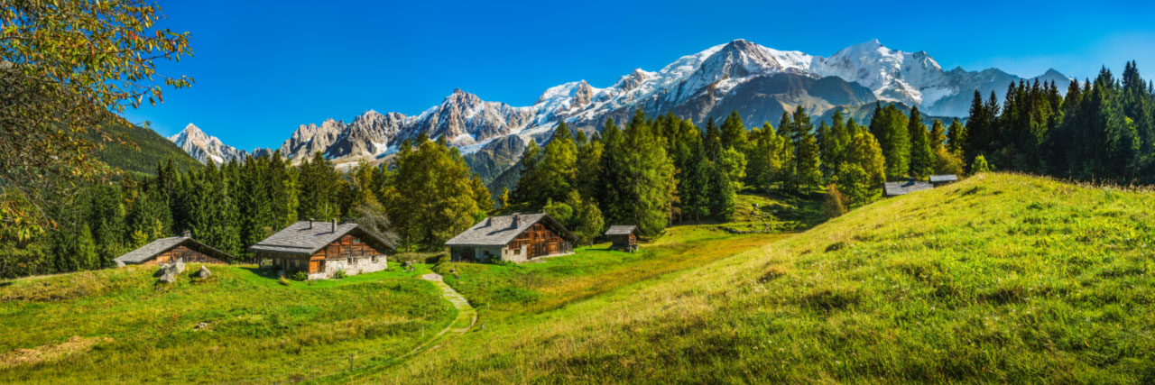 Herve Sentucq - Alpage de Charousse sur fond de Mont-Blanc, Les Houches