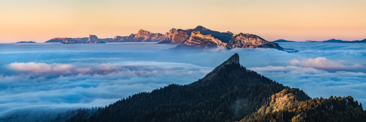 Herve Sentucq - La Pinéa et le Vercors depuis Charmont Som, Chartreuse