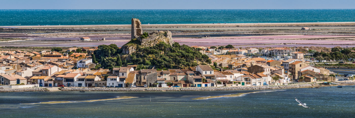 Herve Sentucq - Tour Barberousse, salines et étang de l'île Saint-Martin, Gruissan 