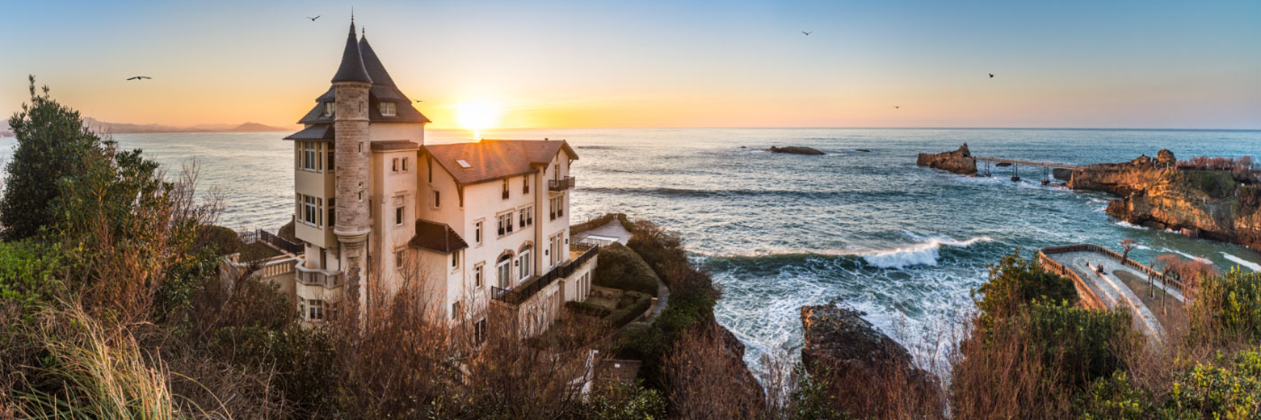 Herve Sentucq - La Villa Belza et le Rocher de la Vierge, Biarritz, Pays-Basque