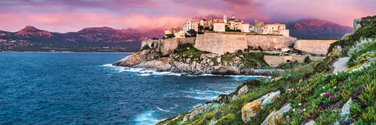 Herve Sentucq - Citadelle de Calvi et chaîne du Monte Grosso, Balagne