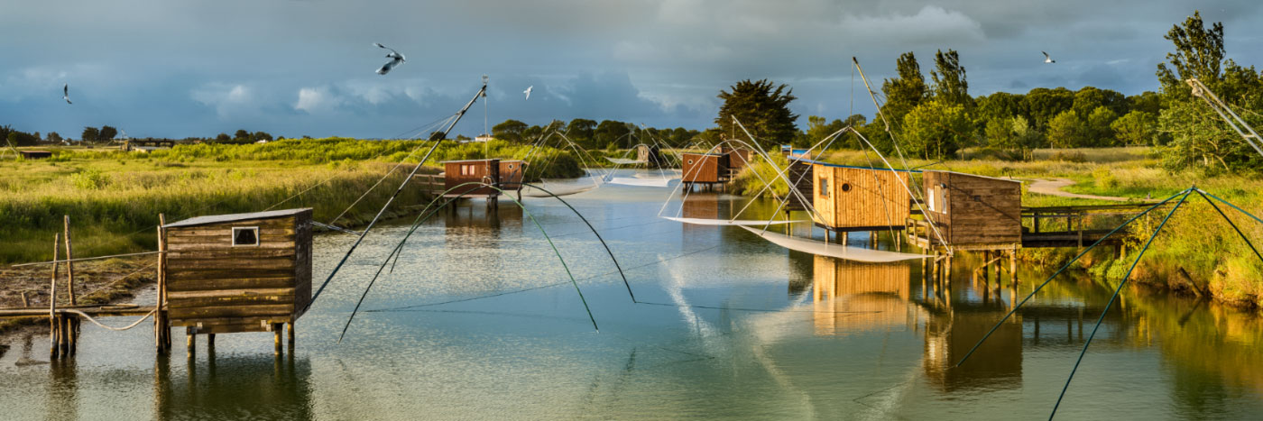 Herve Sentucq - Pêcheries à carrelets, La Barre-de-Monts, marais Breton Vendéen