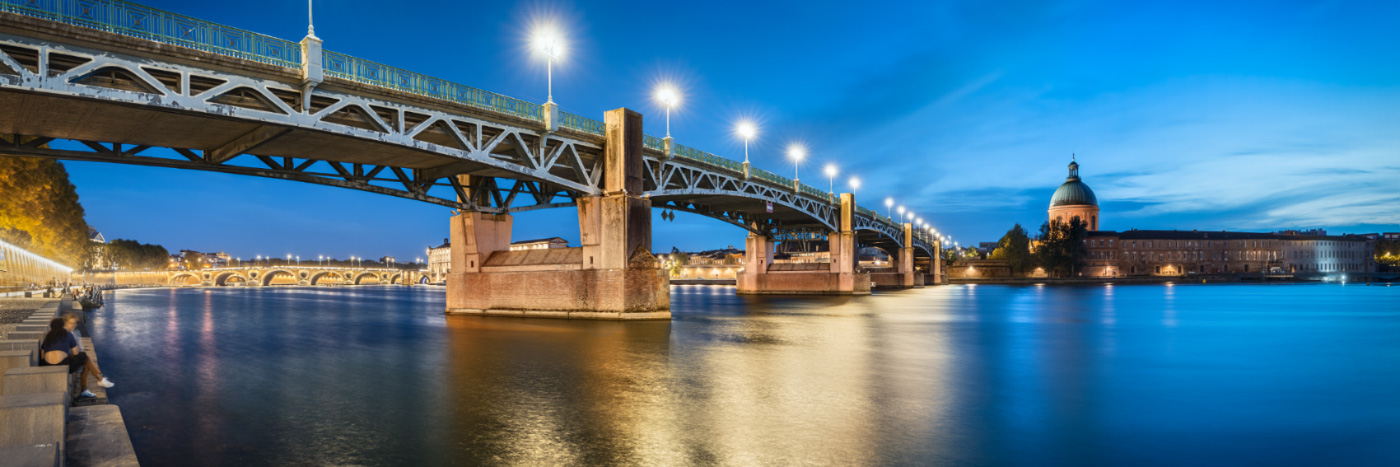 Herve Sentucq - La Garonne au pont St-Pierre, Toulouse