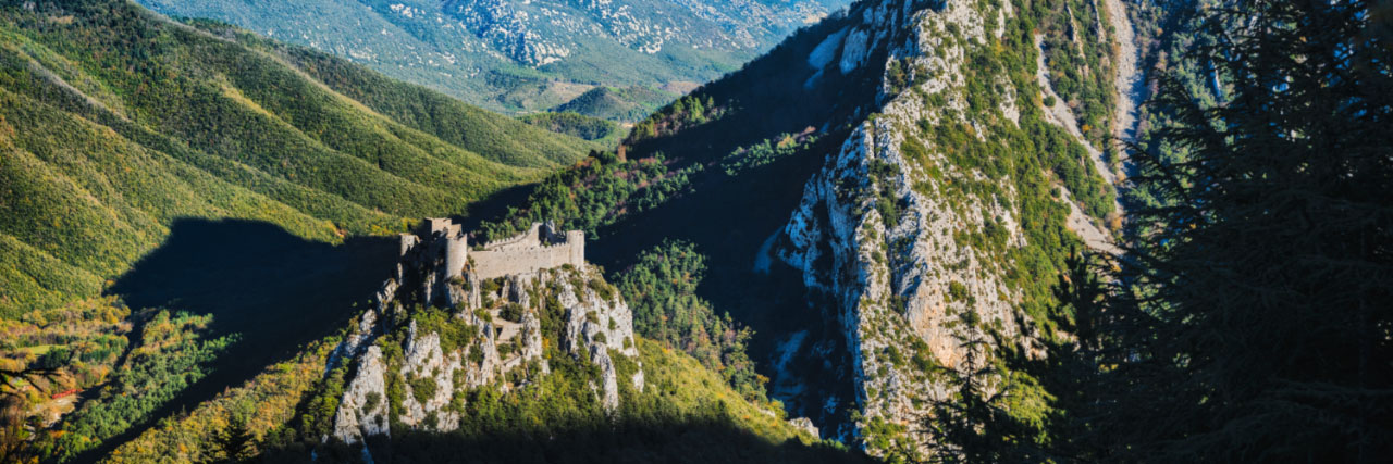 Herve Sentucq - Château cathare de Puilaurens, Pays de Sault