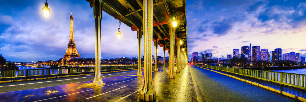 Herve Sentucq - Pont de Bir-Hakeim, tour Eiffel et quartier de Beaugrenelle