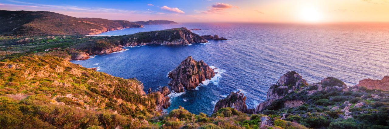 Herve Sentucq - Côte et plage d'Arone, au sud du Capo Rosso, Piana