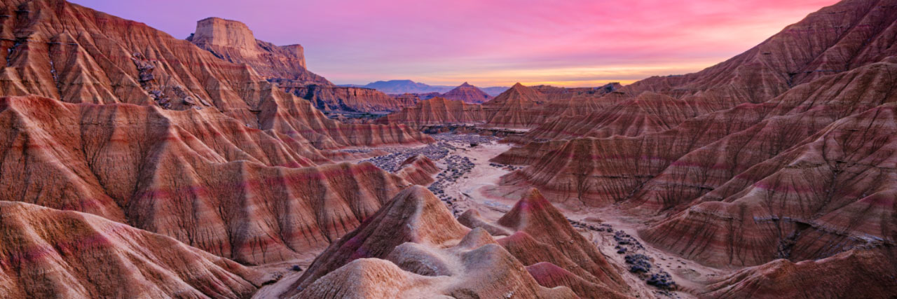 Herve Sentucq - Lacis de gorges et de plaines, El Rallon, désert des Bardenas